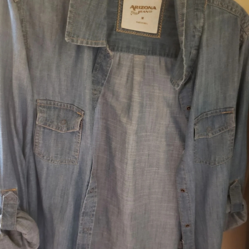 Denim button down